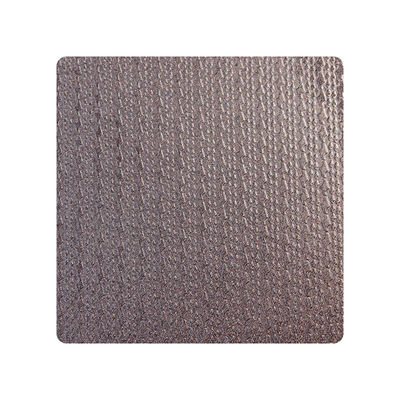 Bon prix 304 316 Couleur marron rétro Plaque métallique en relief pour projet de tôle d'acier inoxydable texturé décoratif en ligne